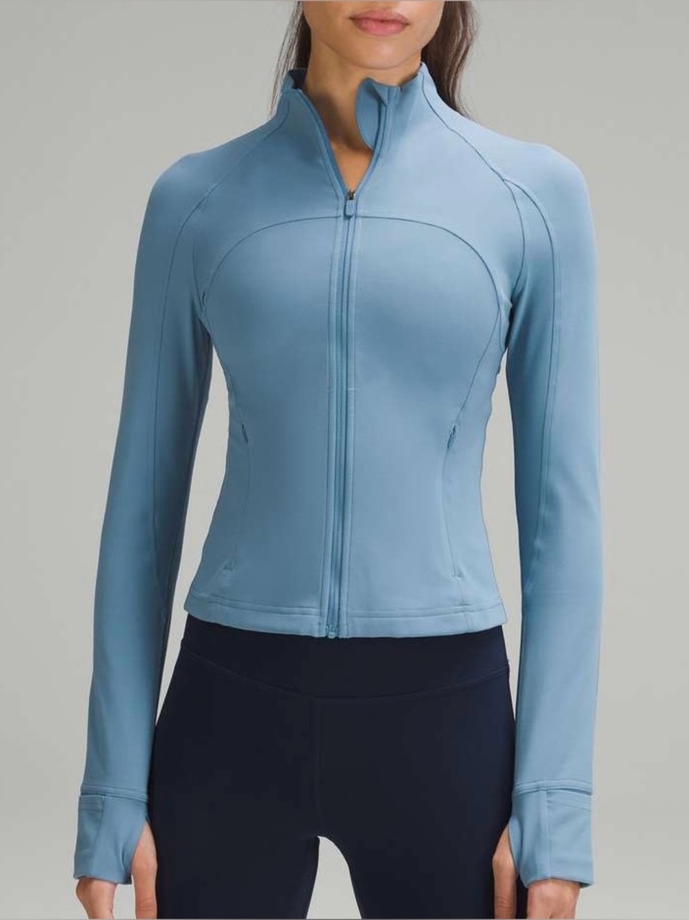 Like new! Lululemon Cropped Define Jacket *Nulu Utility Blue Size 6